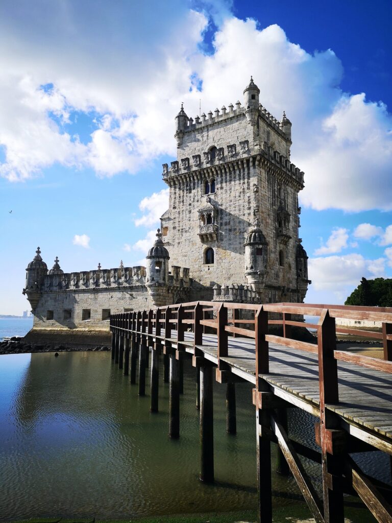 Belém Tower in Lisbon with bridge pathway, symbolising strength and new opportunities